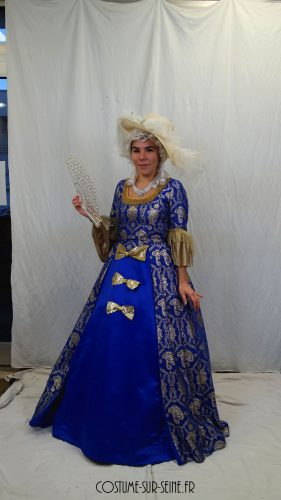 Robe grand siècle Bleu dorée