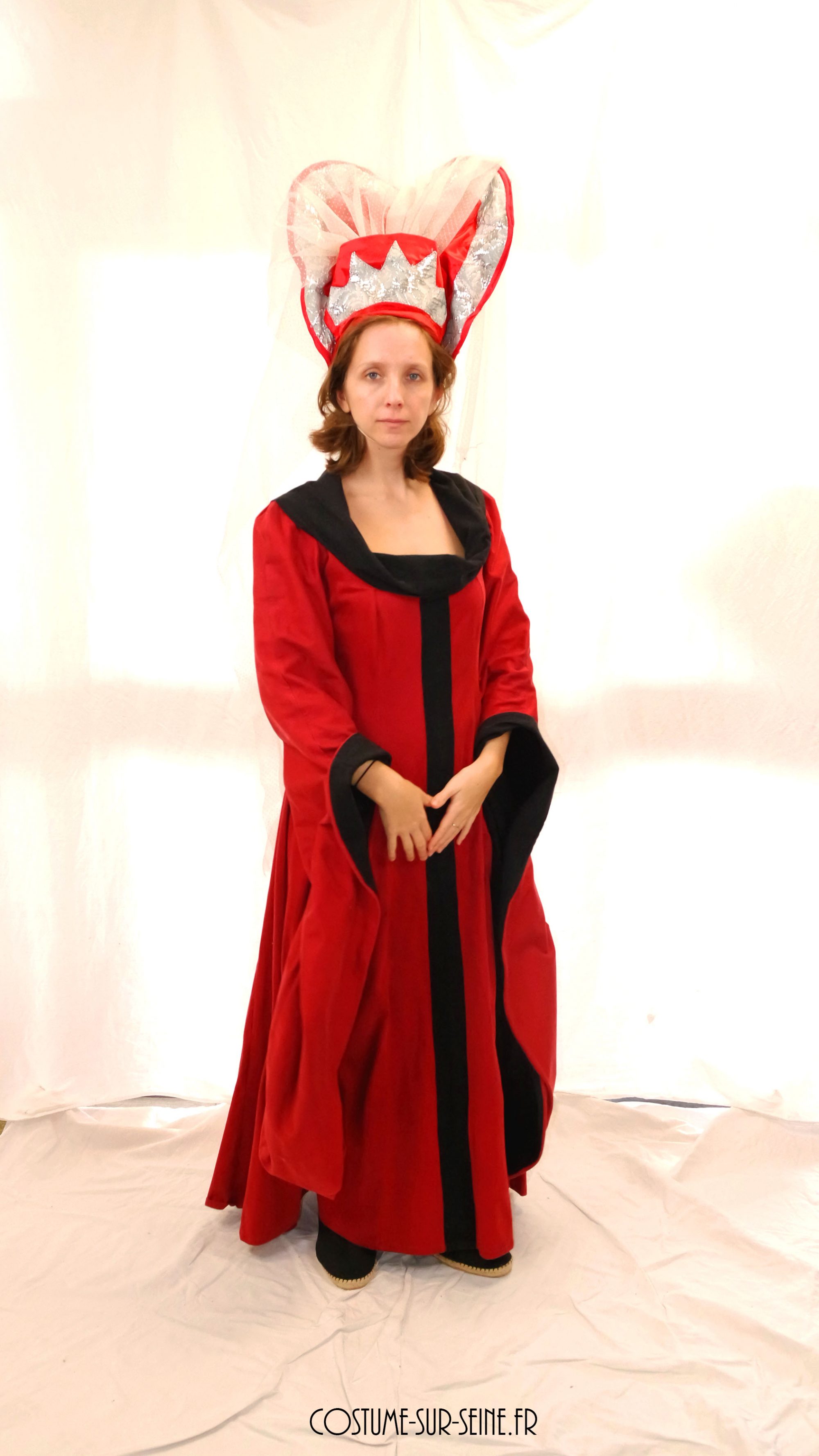 Robe Médiévale Gothique Vintage Pour Femme - Manches Longues, Patchwork, Pour Halloween, Noël, Soirée Costumée